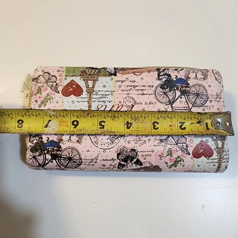 Paris Motif Pink Wallet NWT